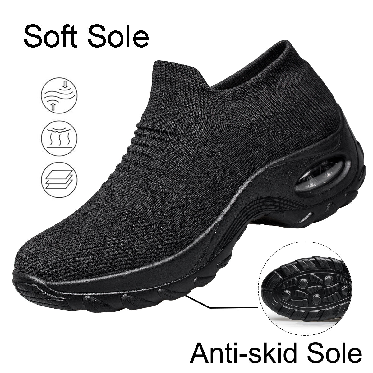 YHOON Women's Walking Shoes Sock Sneakers
