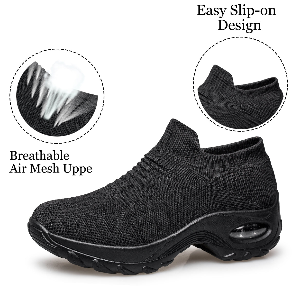 YHOON Women's Walking Shoes Sock Sneakers