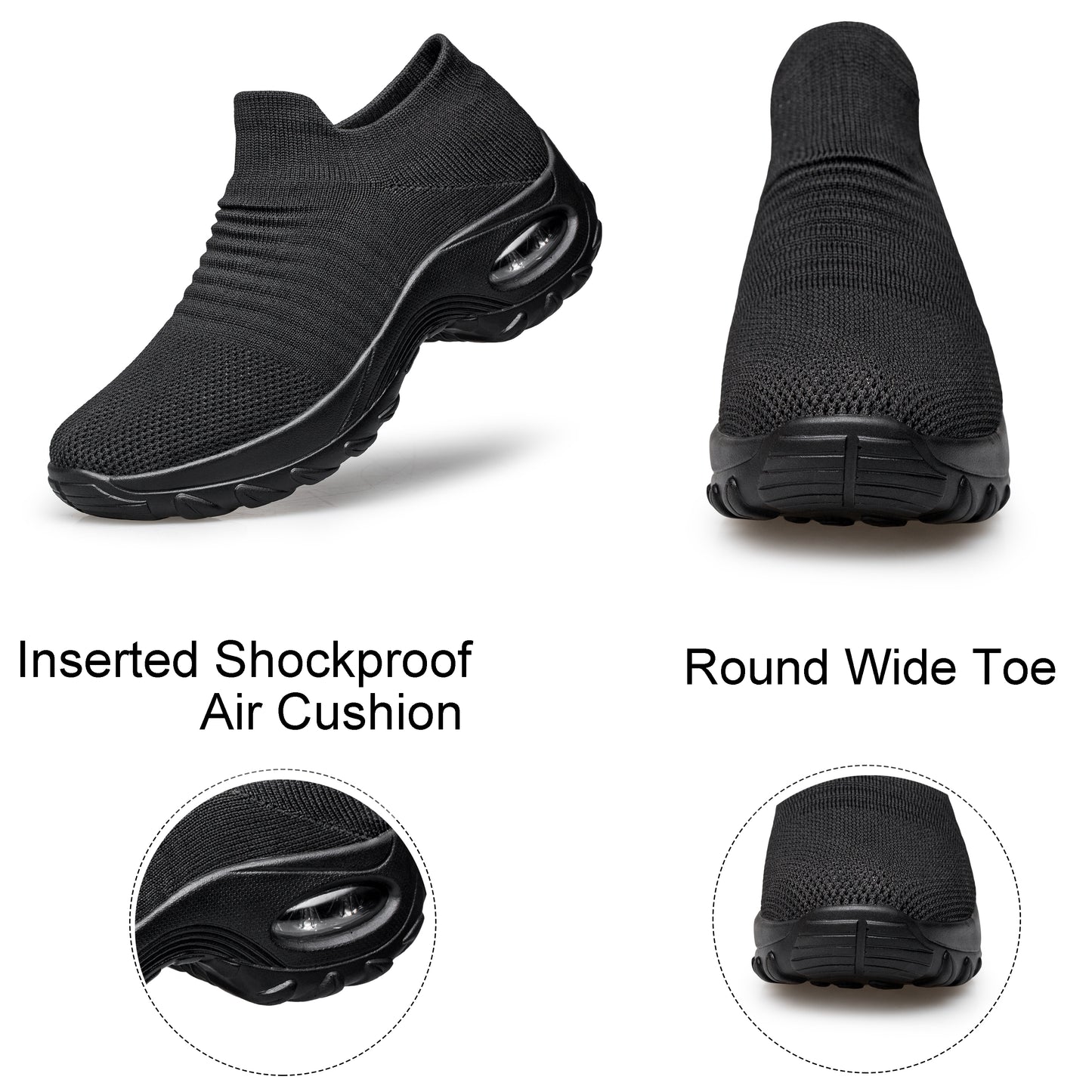 YHOON Women's Walking Shoes Sock Sneakers